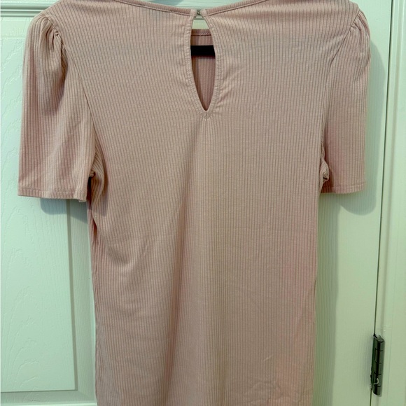 Express Women's Pink Ribbed Top - Picture 2 of 2